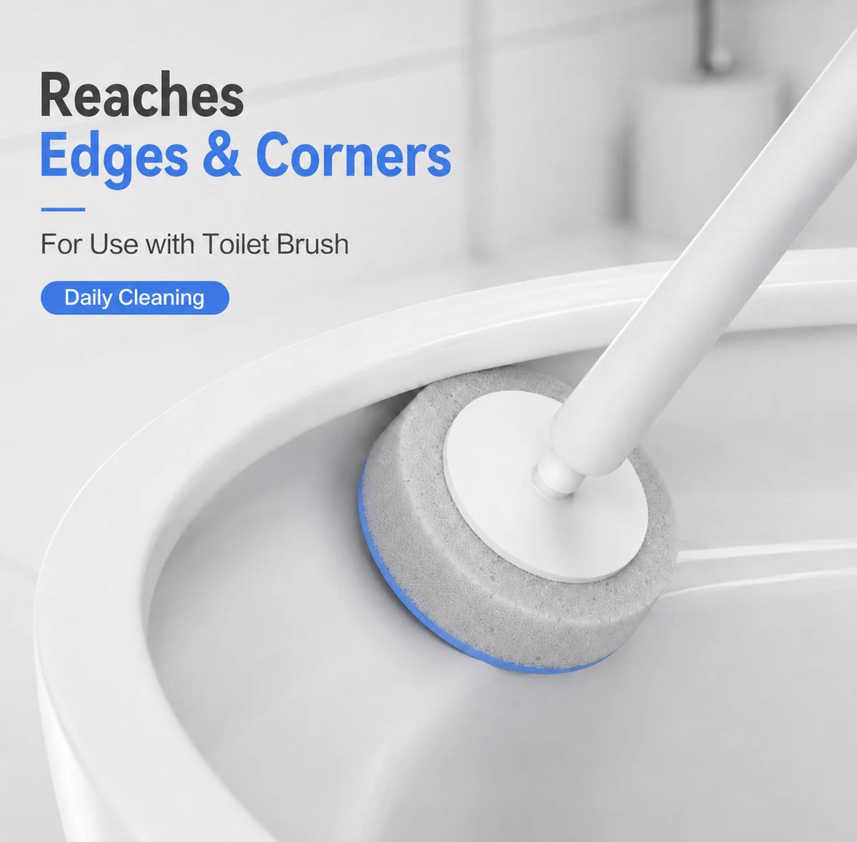 Joybos Grey Disposable Toilet Brush Replacement Heads Disposable Refill Brush Head For Bathroom Toilet‑Cleaning