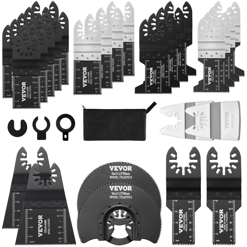 SucceBuy 30PCS Multi Tool Blades, Universal Release Oscillating Multi-Function Renovator Saw Blades for Craftsman