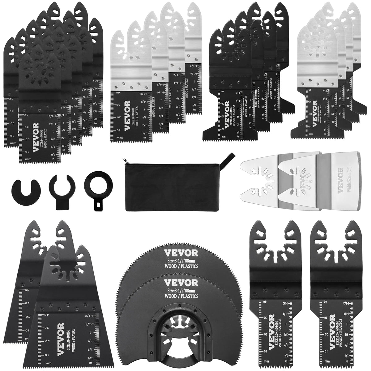 SucceBuy 30PCS Multi Tool Blades, Universal Release Oscillating Multi-Function Renovator Saw Blades for Craftsman