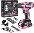 20 Volt Power Drill, Cordless, Tool Set for Women, With Bits, Battery And Charger