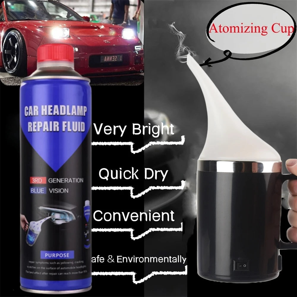 Repair Liquid Polymer Kit Car Headlight Renovation Kit Polishing Agent Scratch Remover Car Headlight Recovery Lamp Repair Kit