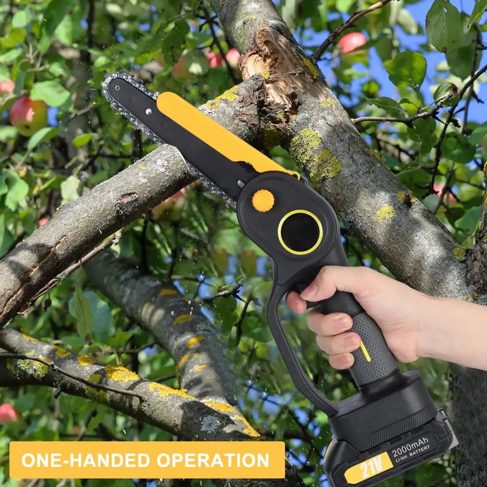 2-in-1 Cordless Pole Saw & Mini Chainsaw with 2 x 2.0Ah Battery, 4.9-7.5ft Adjustable Pole Saw for Tree Pruning