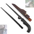 Portable Retractable Garden Pruning Saw, SK85 Steel 3-Sided Sharp Teeth Hand Saw with Leather Cover, Anti-Rust Wood Saw for Tree Trimming, Camping & Outdoor Cutting
