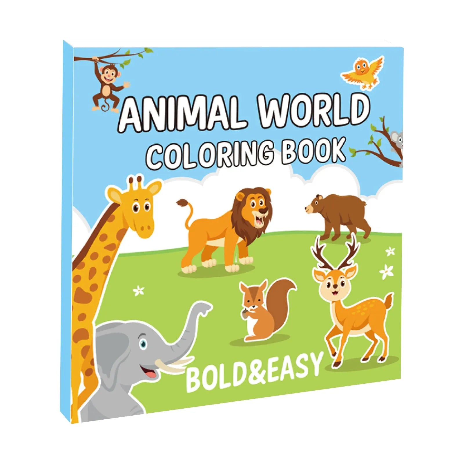 Children's Bold And Easy Coloring Book, Montessori Drawing Food Fruit. Color Markers or Painting, Educational Creative Graffiti Notebook
