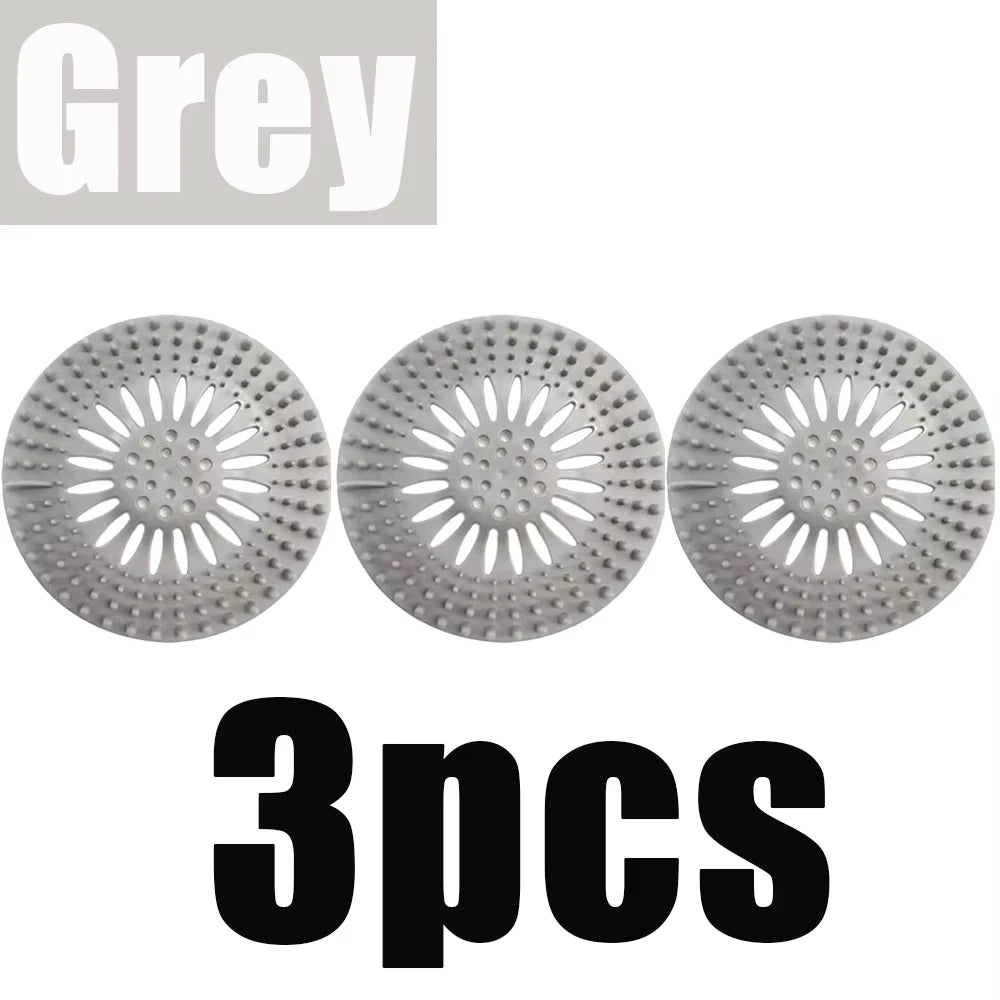 Sink/Tub Hair Trap, Strainer, Deodorizer, Silicone, 1-3 Pieces