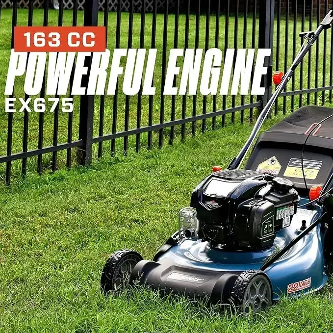 High QualityLSSG-H1 22-Inch Self Propelled Gas Lawn Mower With 163 Cc 4-Cycle Engine, 3-in-1 Rear Wheel Drive Single Speed Lawnm