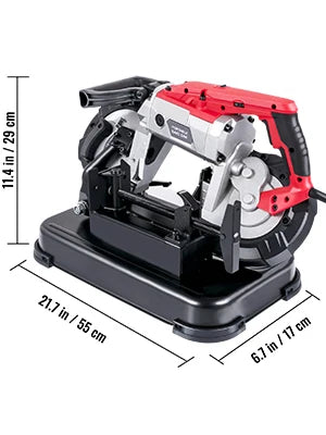 SucceBuy Portable Bandsaw 5Inch Cutting Capacity, Variable Speed 10Amp Motor Deep Cut Bandsaw