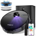 MONSGA Home Robot Vacuum and Mop Combo, 6000Pa Self-Emptying Robot Vacuum with LiDAR Navigation, 180mins Runtime, App/Voice Control