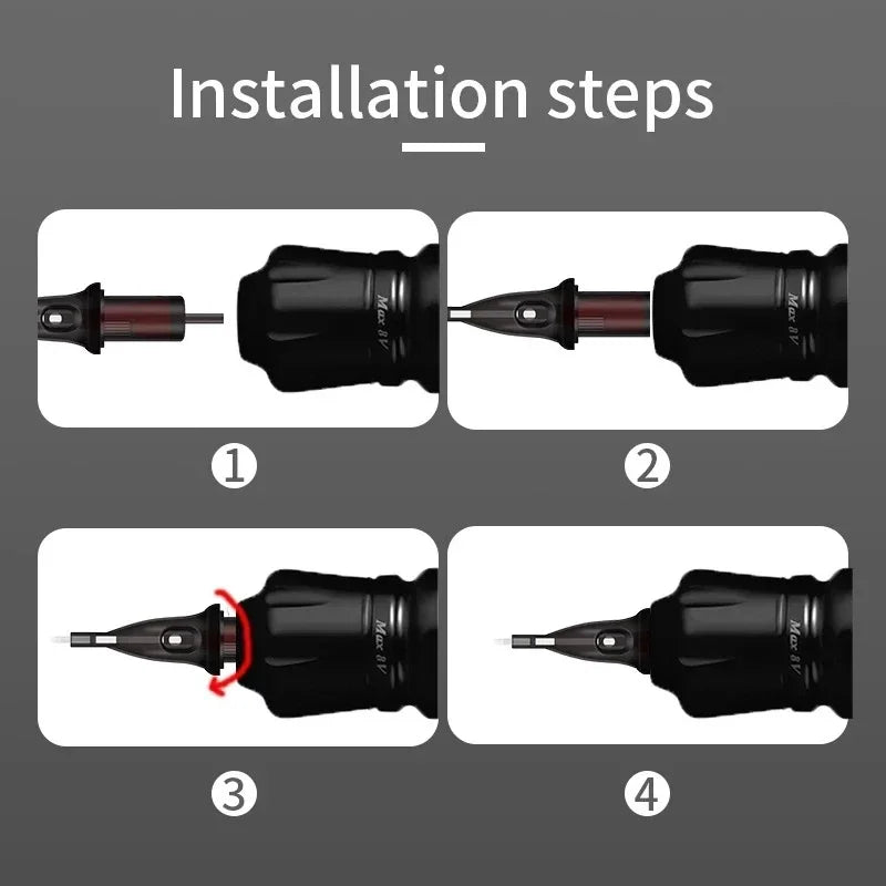 Wireless Rotary Tattoo Pen Kit – Mini Rocket Tattoo Machine Set with 1300mAh Battery, Adjustable 6–11V Speed Control, Type-C Charging