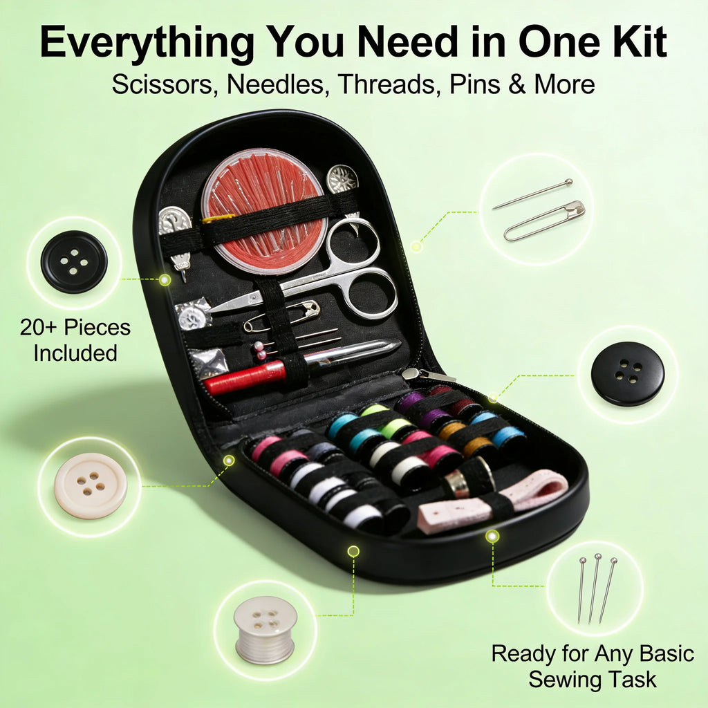 All-Purpose Sewing Kit, Small Portable Design, Home Travel Car, Full Accessories For Quick Repairs