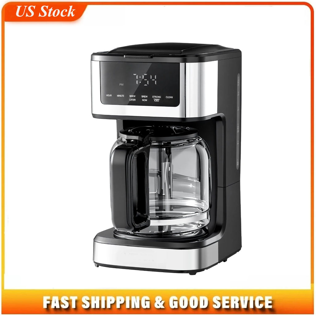 Vevor Programmable Coffee Maker, 12 Cup Programmable Drip Coffee Makers with Touch Screen, 4-Hour Keep Warm Coffee Maker