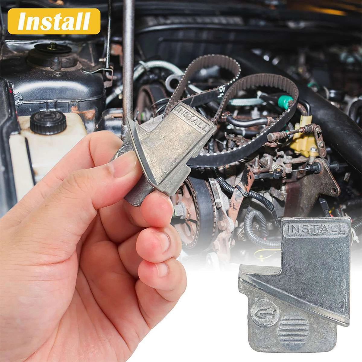 2Pcs/Set Metal Stretch Belt Service Remover & Installer Mechanical Tool Kit For Car Truck Auto Repair Special Auxiliary Tools