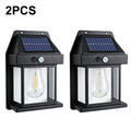 TechlumeX Solar Wall Lights Outdoor Dusk to Dawn Solar Motion Lights Outdoor Waterproof 3 Lighting Modes Wall Mount Light Sconces For Outside Patio Fence Yard Garage 2 Pack LED Street Light