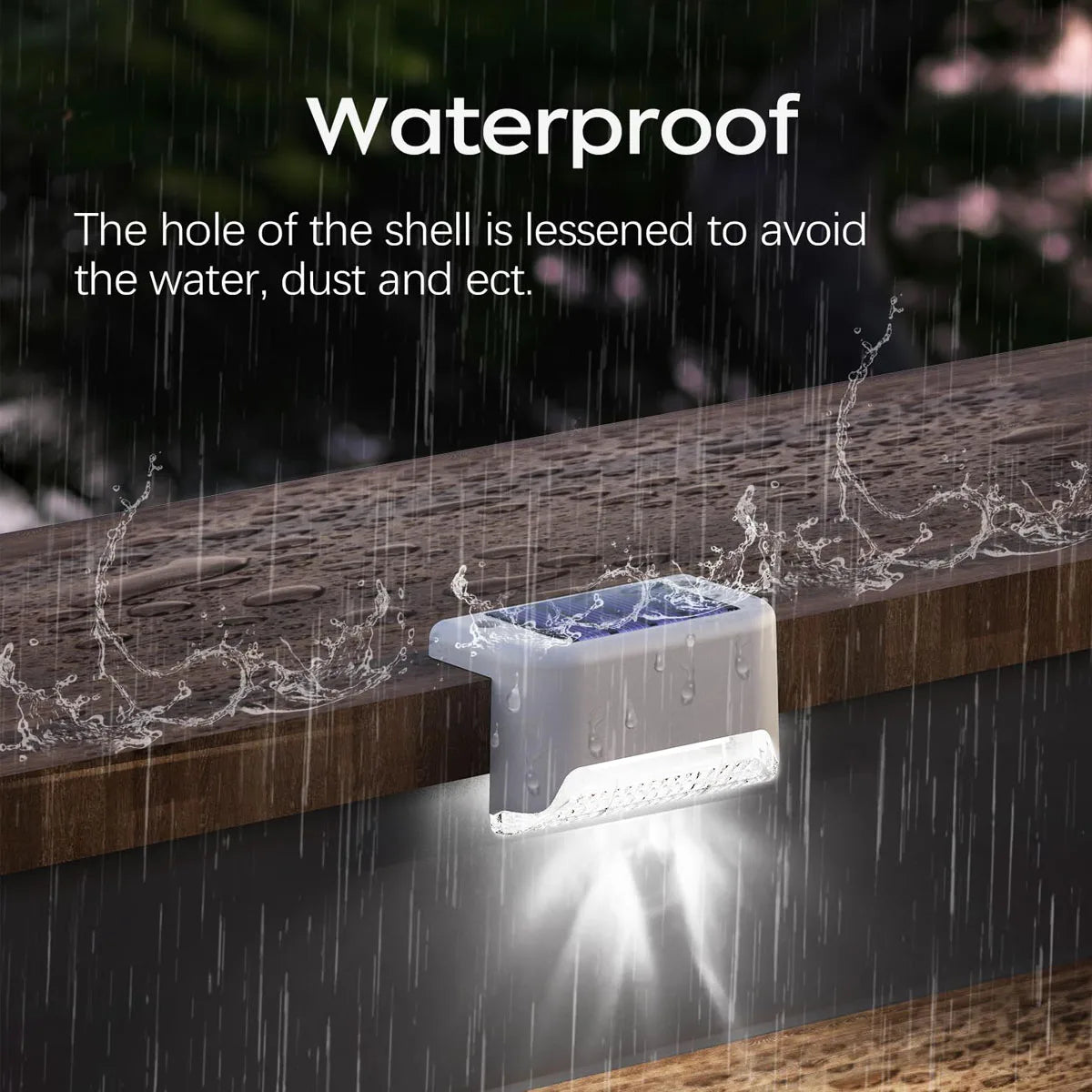 4/12 Pack Deck Lights Solar Powered, Solar Step Lights Outdoor Waterproof LED, Black or White Housing, Cool White, Warm White, RGB