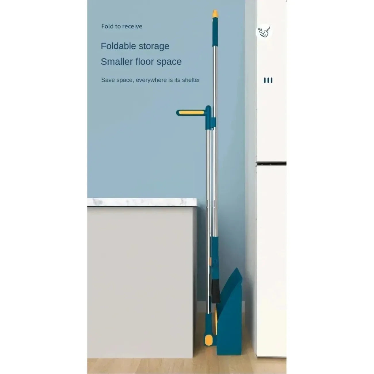Space-Saving Upright Broom Set – Long-Handle Sweeping Kit with Locking Dustpan for Kitchen, Dorm, Classroom & Garage