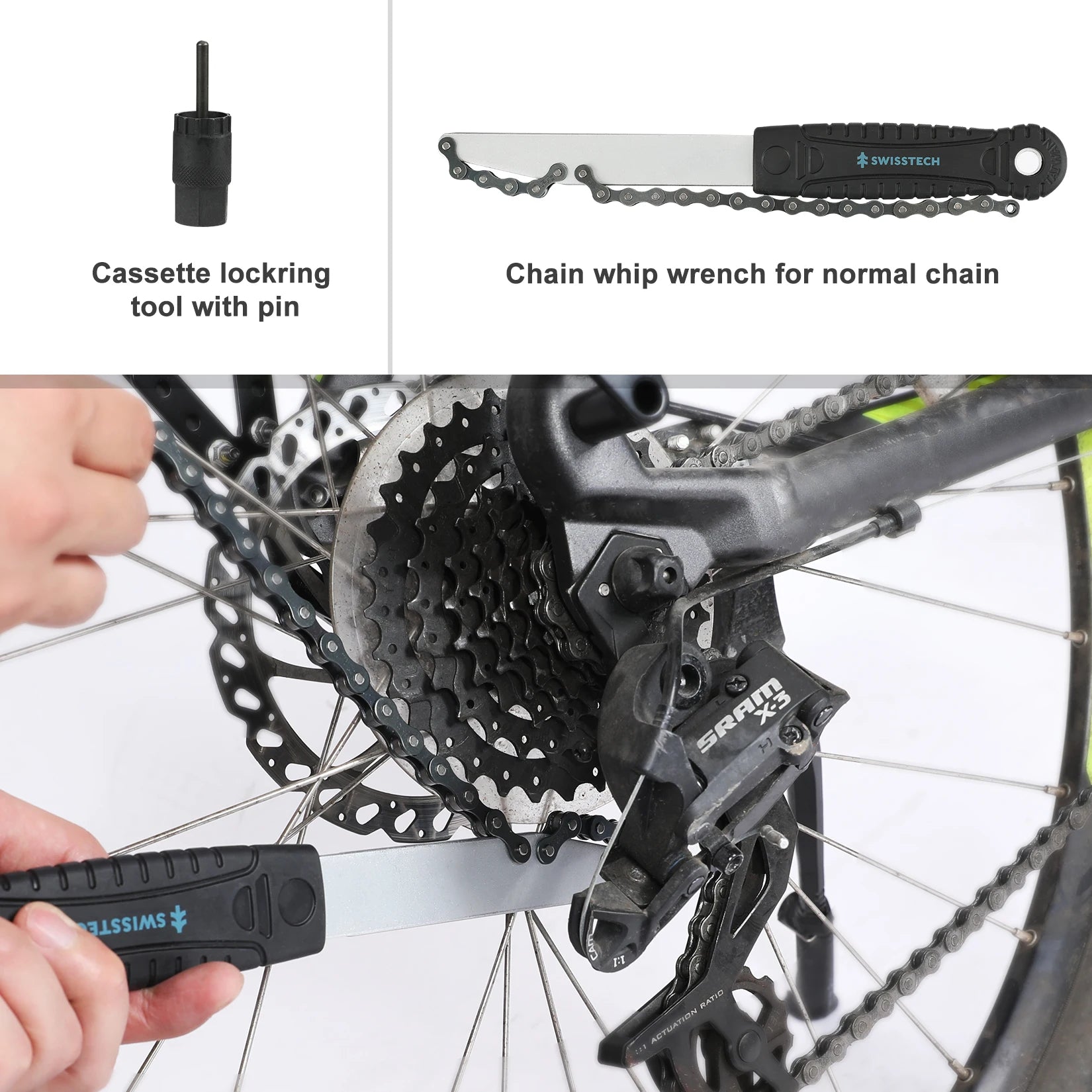 SwissTech 30 Piece Bike Repair Tool Kit, Bicycle Maintenance Tool Set w/Storage Case, Bike Accessories for Mountain/Road Bikes