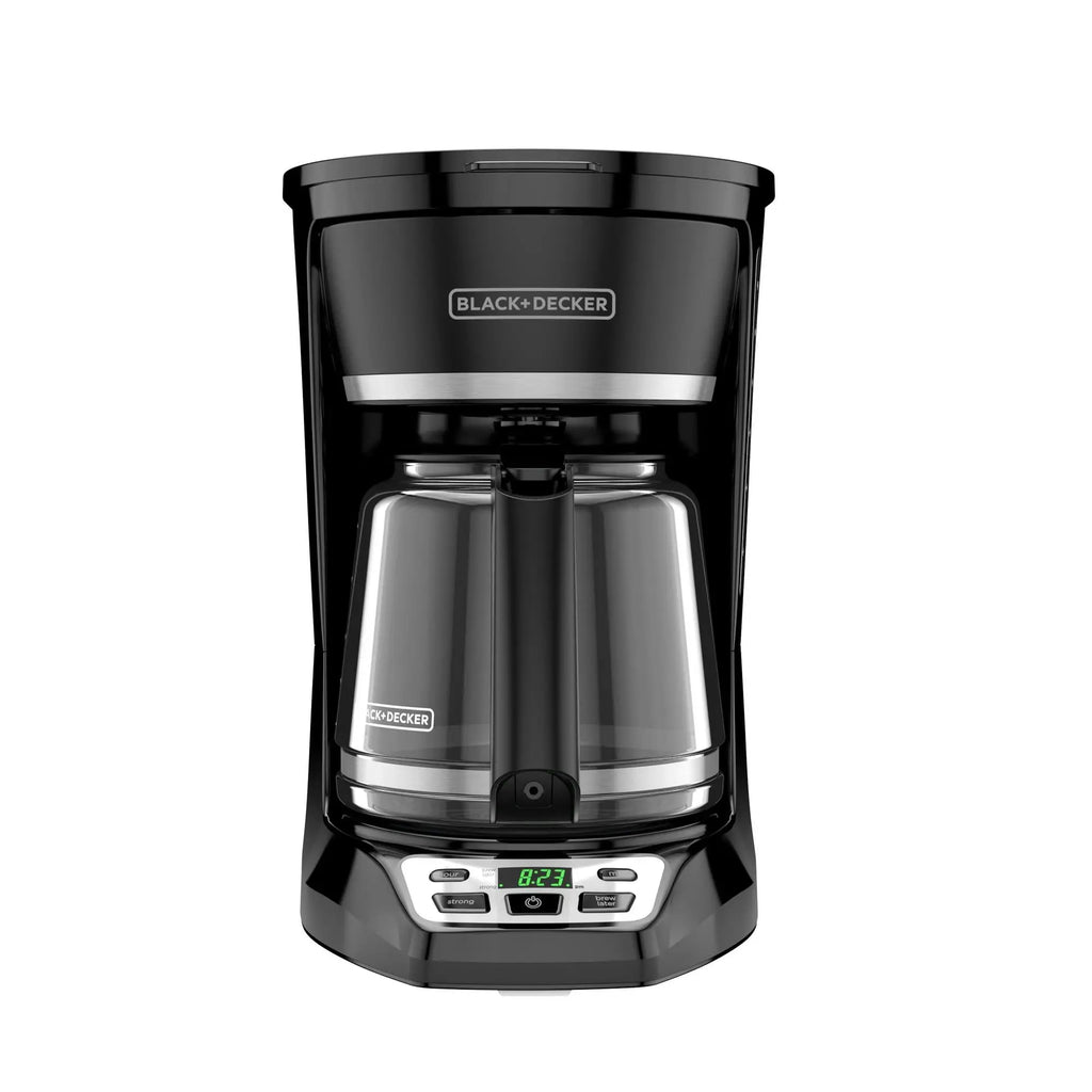 Black & Decker 12-Cup Drip Coffee Maker with Custom Brew Strength, Black