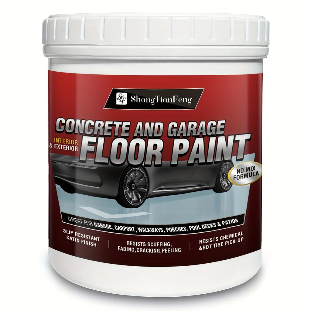 ShangTianFeng Large Container Heavy-Duty Multi-Component Wall/Floor Paint Suitable for Interior/external Use - Large Bucket with Base & Topcoat Paint, Scratch & Stain Resistant Coating for Walls/Floors, DIY Application for Li