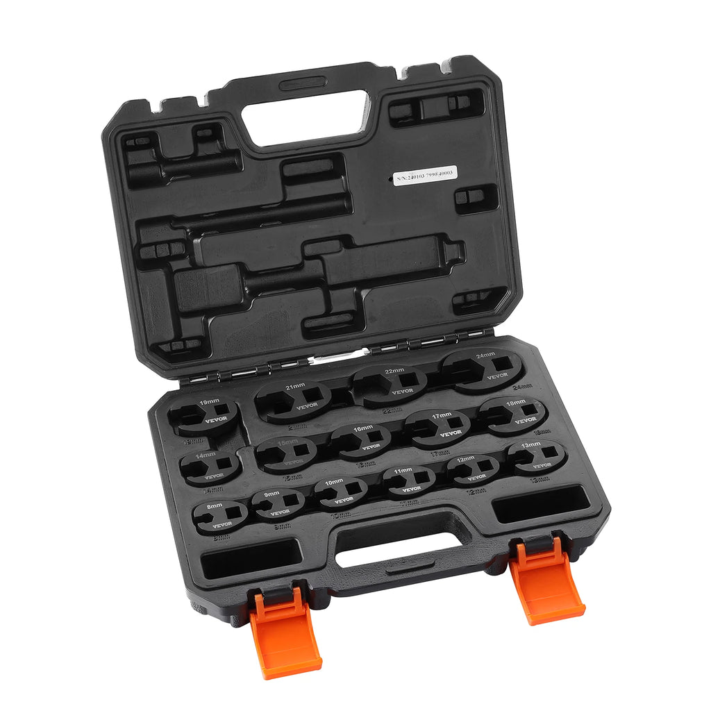 SucceBuy 14/20/24PCs Crowfoot Wrench Set 1/2" 3/8" Drive Crows Foot Wrench Set CR-MO Steel Crowfoot Wrench Set