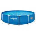 FunSicle 15' x 36 Round Easy-Setup Above Ground Pool with 2-in-1 Filter Pump for Backyard Fun
