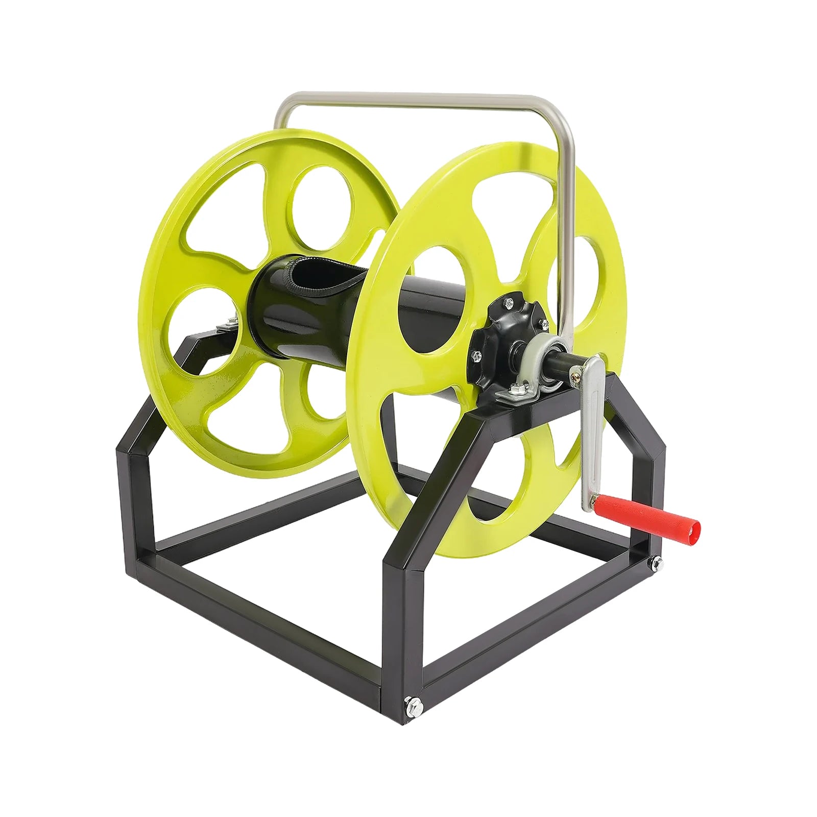 Hose Reel Garden  Hose Reel  Metal Hose Reel  with Crank Handle  Hold up to 328.1 Feet of Standard 0.55-Inch Garden Hose