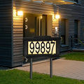 Solar Outdoor Lighting House Number Sign Light, Spotlight, Directional Light, Dual-Use Warm Light/White Light, Address Sign Light with Stake, Led Address Plaque Light for Houses and Homes, Suitable for Villas, Rural Areas, De
