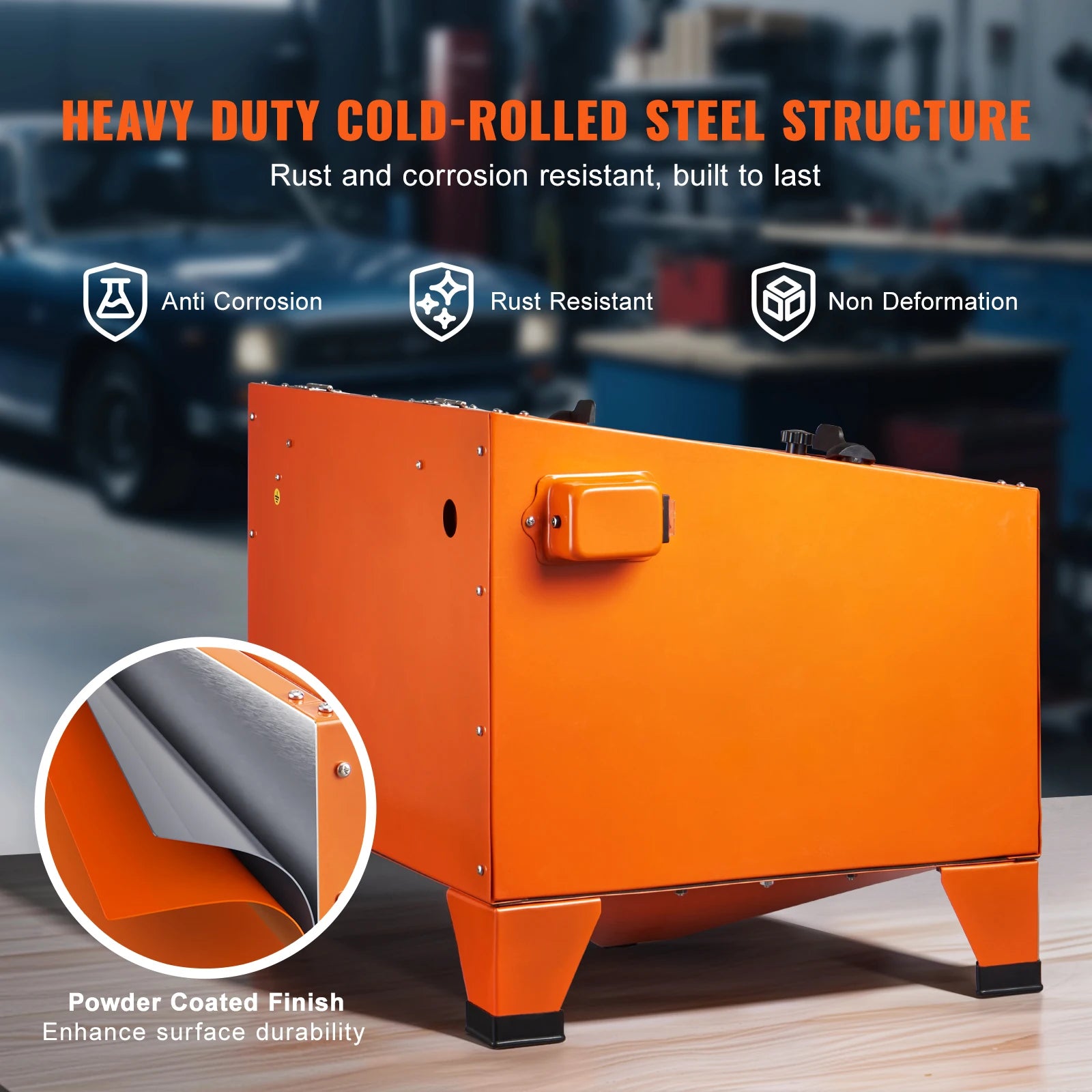 SucceBuy 25/40/60 Gallon Sandblasting Cabinet Portable Benchtop Sand Blaster with Blasting Gun Nozzles for Stain Rust Removal