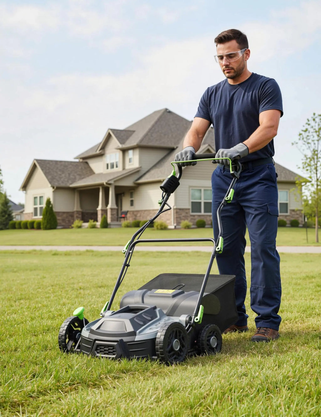 Garvee Electric Lawn Dethatcher Scarifier 15.5 Amp, 14" Corded 2-in-1 Dethatcher with 14.5 gal Collection Bag