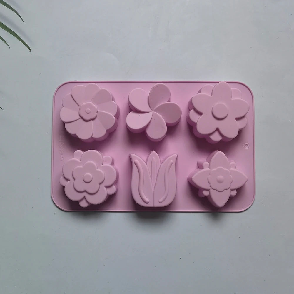 Silicone Flower Molds, Flower-shaped Baking Molds, Molds For Soap and Candle Making, Molds For Cake & Chocolate Molds