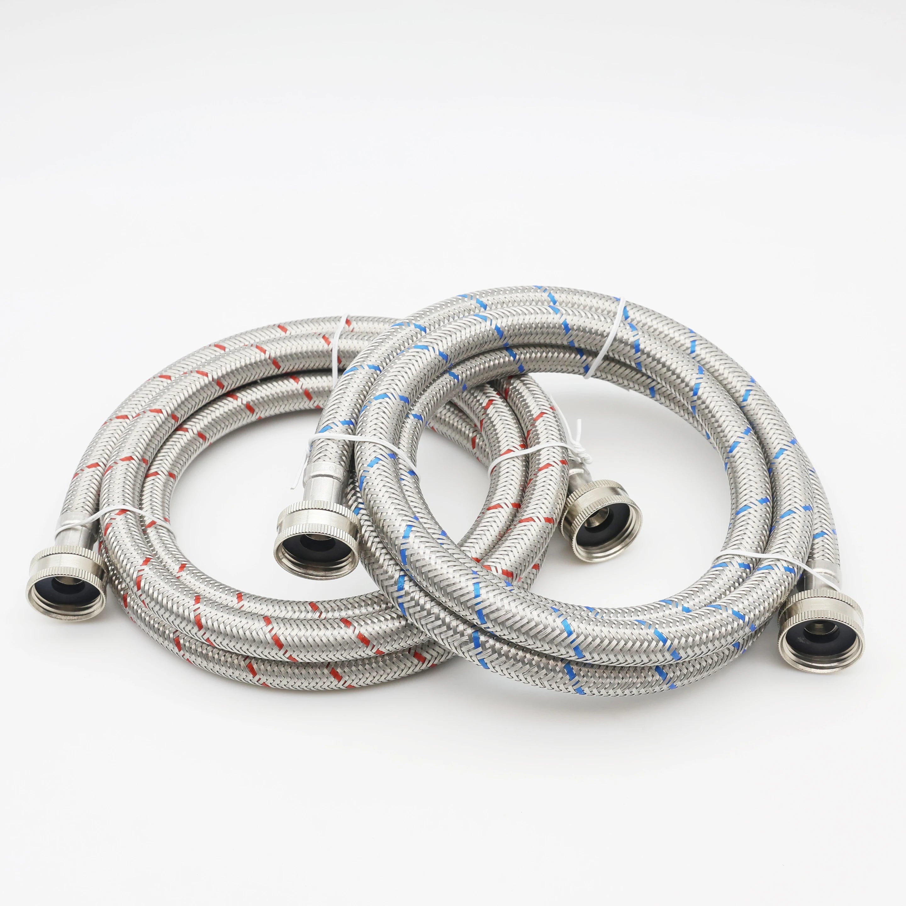 Washing Machine Hose, Stainless Steel Braided, Burst Proof, 6 Foot, Hot and Cold Water Lines