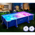 WaveHaven Above Ground Pool for backyard use, steel frame with blue PVC liner, easy-set assembly, 7ft x 4Ft x 24in rectangular family pool