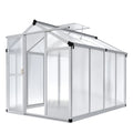 6x8 FT Greenhouse, Aluminum Walk-in Greenhouses for Outdoors, Large Heavy Duty Polycarbonate Greenhouse with Roof Vent
