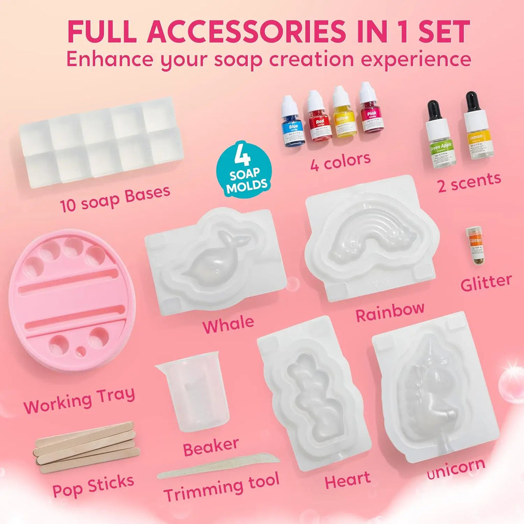 JOYFY Unicorn Soap Making Kit, Girl's Crafts, DIY Project for Kids, STEM Activity, Teenage Gifts