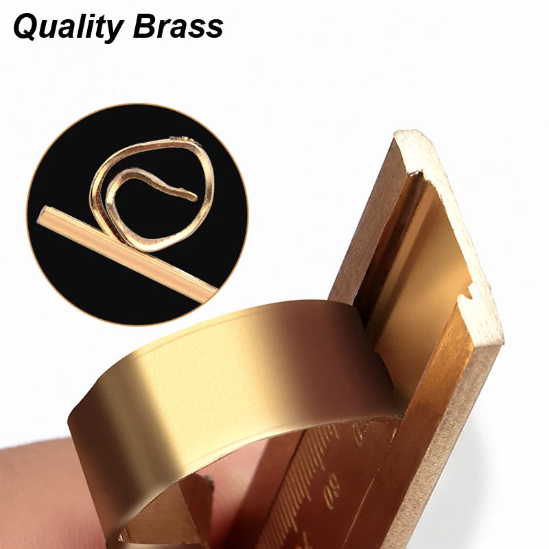 1pc Brass Vernier Caliper, Mini Precision Measuring Tool with Metric & Imperial Scale, Pocket Size Slide Gauge for DIY