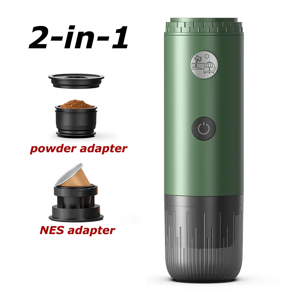 RECAFIMIL Portable Espresso Coffee Machine With Self-heating  2-in-1/3-in-1 Capsule Coffee Maker for Car & Home Camping Coffee Maker