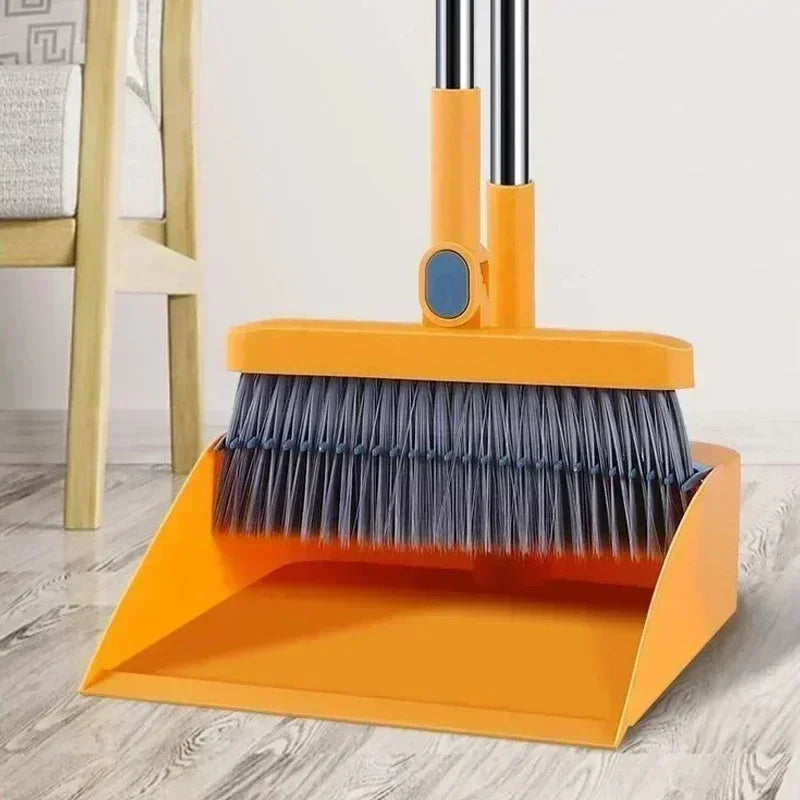 Household Broom & Dustpan set Individual sweep broom Foldable Dustpan With Comb Teeth for Cleaning Broom