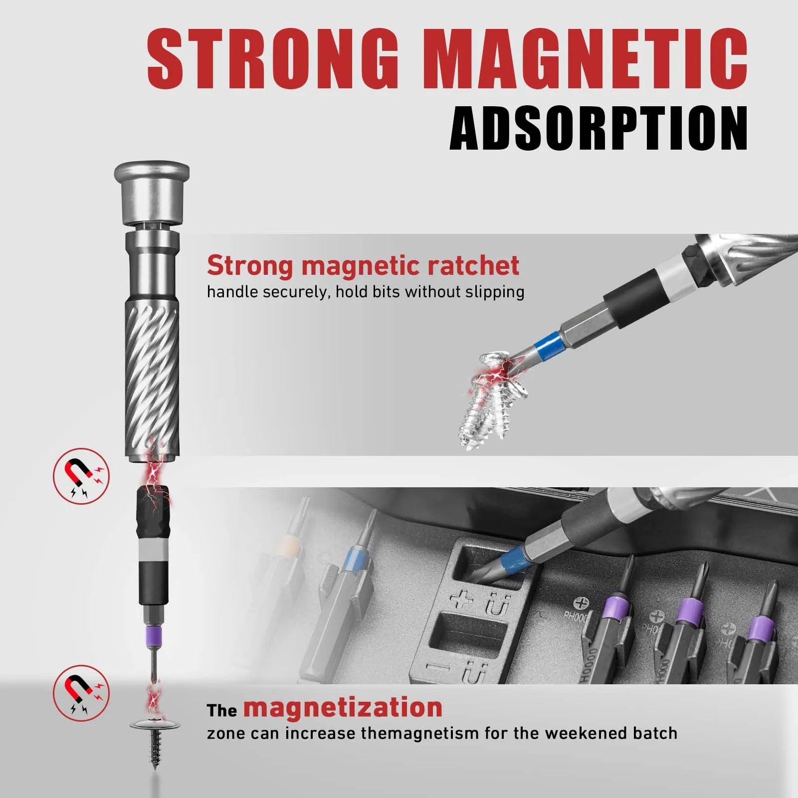 VMAN 100-in-1 Multifunction Ratchet Screwdriver Set Multi Magnetic Bits Mini Repair Tool Kit Household Tool For PC & Desk Etc.