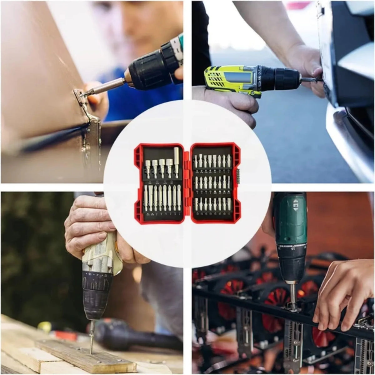 Keega Tools 37 Piece Impact Screwdriver Bit Set Nut Driver Torx, Slotted, Phillips Tool Magnetic Drill Bits