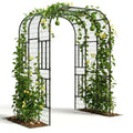 DisherKooker Extra Tall 7.3FT Garden Arch Trellis, PE-Coated Steel Plant Arbor For Cucumbers, Beans, Roses, Outdoor Patio Decor Arbor