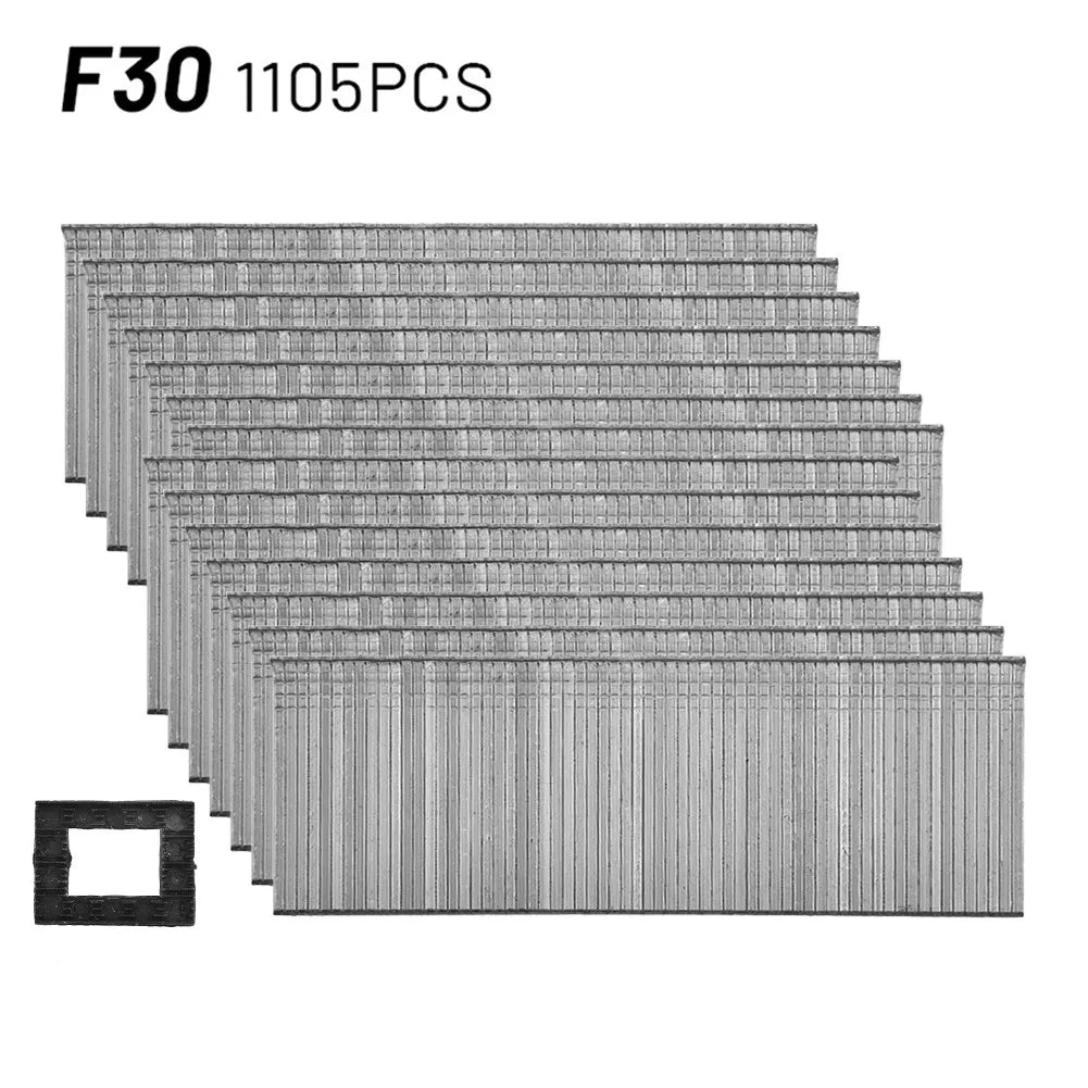 1105pcsFF10/F15/F20/F30 Nail Gun Straight Brad Nails Stainless Steel Stapler Nailer Staple For Furniture DIY Woodworking Tools