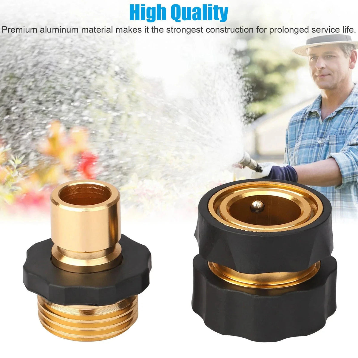 6 Sets 3/4inch thread American Standard garden quick connector water gun joints washing machine adapter garden irrigation fittings