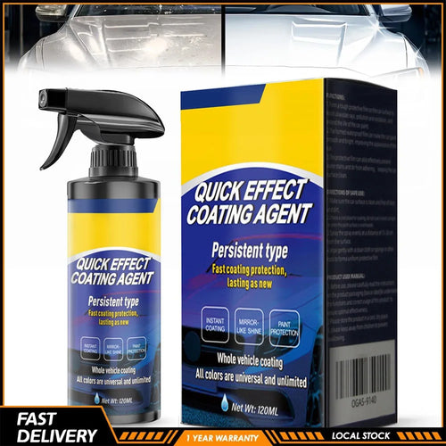 120ML New Car Multifunctional Quick Effect Coating Agent Spray 3 in 1 High Protection Quickly Coat Car Wax Auto Scratch Wax Polish Spray Waterless Wash