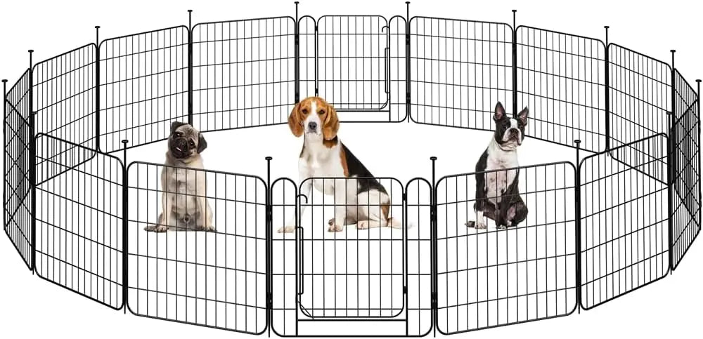 Expandable Dog Playpen, 8 Panel 20-inch Puppy Playpen with Door, Indoor/Outdoor Pet Fence