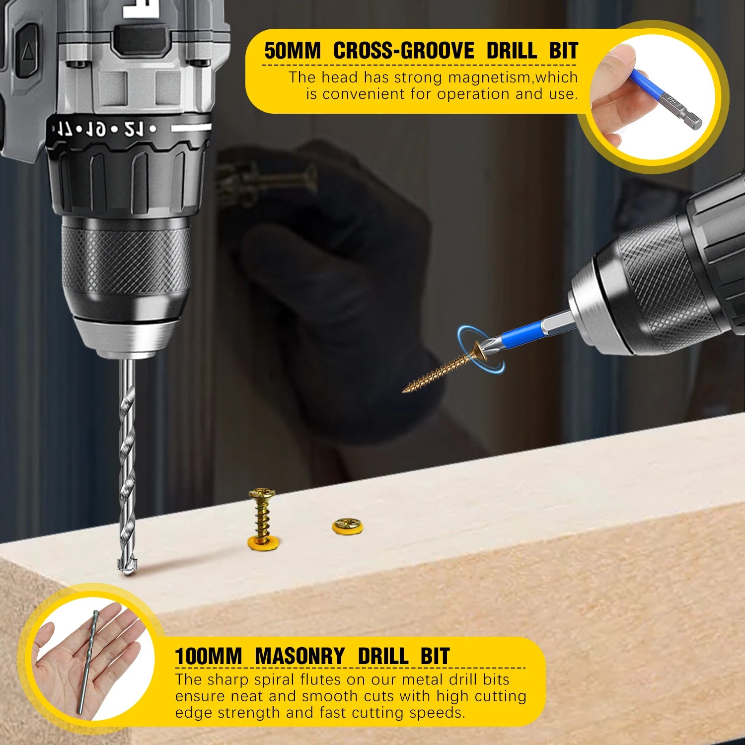VXXM 591PCS All-in-One Wall Anchors and Screws Kit, No Pre-Drilling Self Drilling & Butterfly Anchors with Hooks & Drill Bits, Heavy 
Duty Hanging Hardware for Home DIY Projects