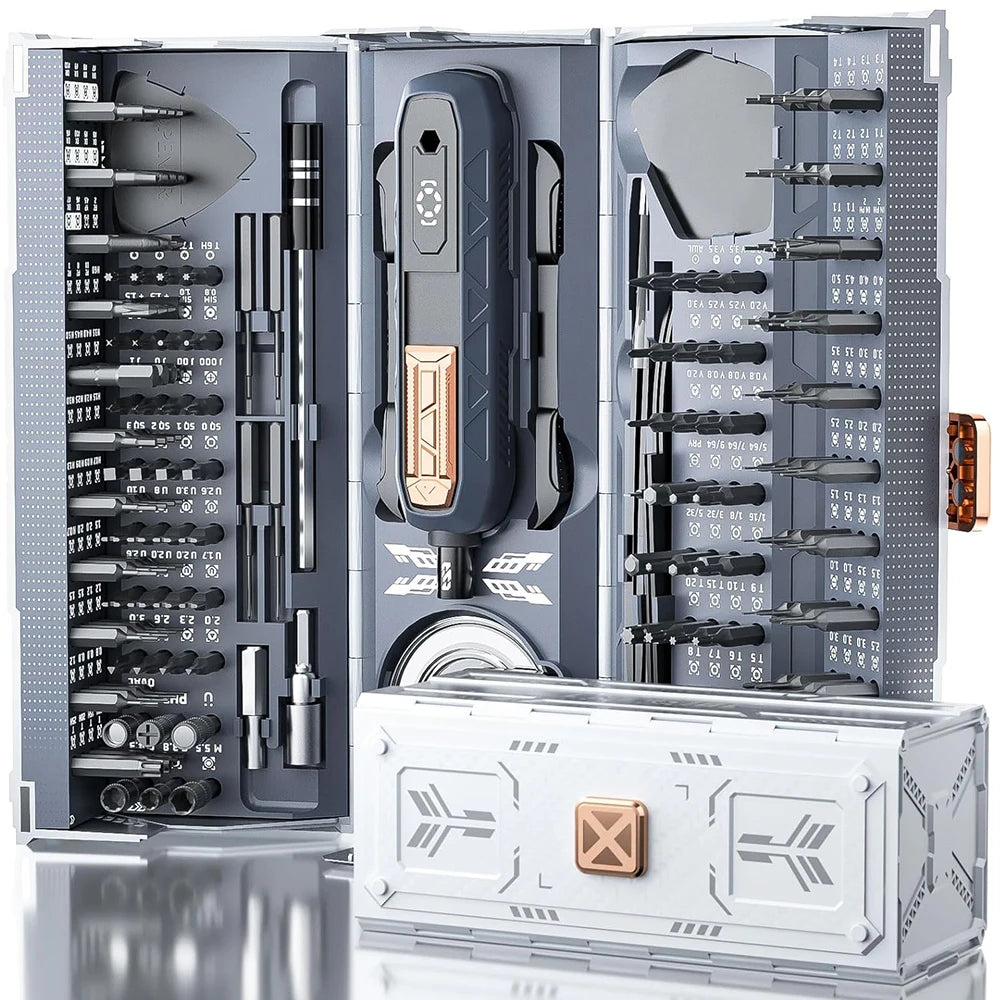 180 In 1 Precision Screwdriver Set with Magnetic Bits, Electric or Manual Version