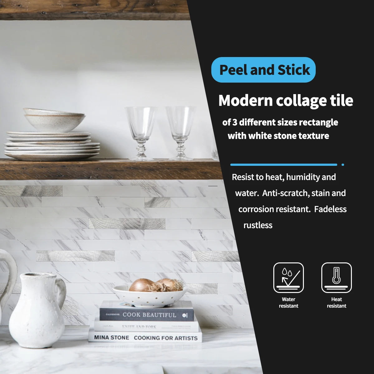 Peel And Stick Backsplash, 10 Pack