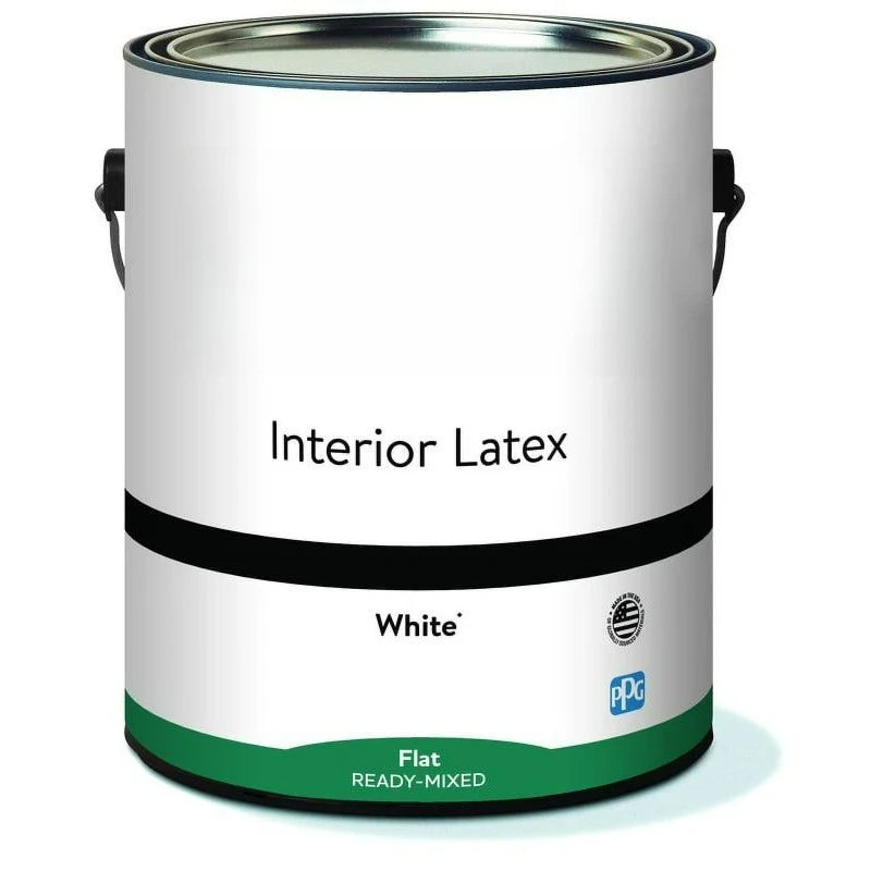 Interior Latex Paint Flat, White, 1 Gallon
