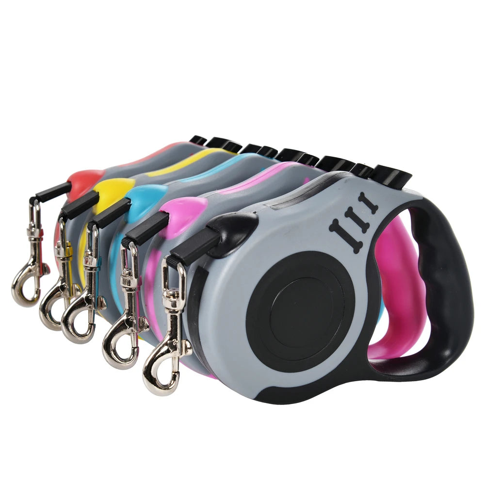 3m/5m Dog Leash for Small Dogs/Cats, Automatic/Retractable/Durable Nylon Lead, Puppy Outdoor/Travel/Walking/Hiking Traction Lead