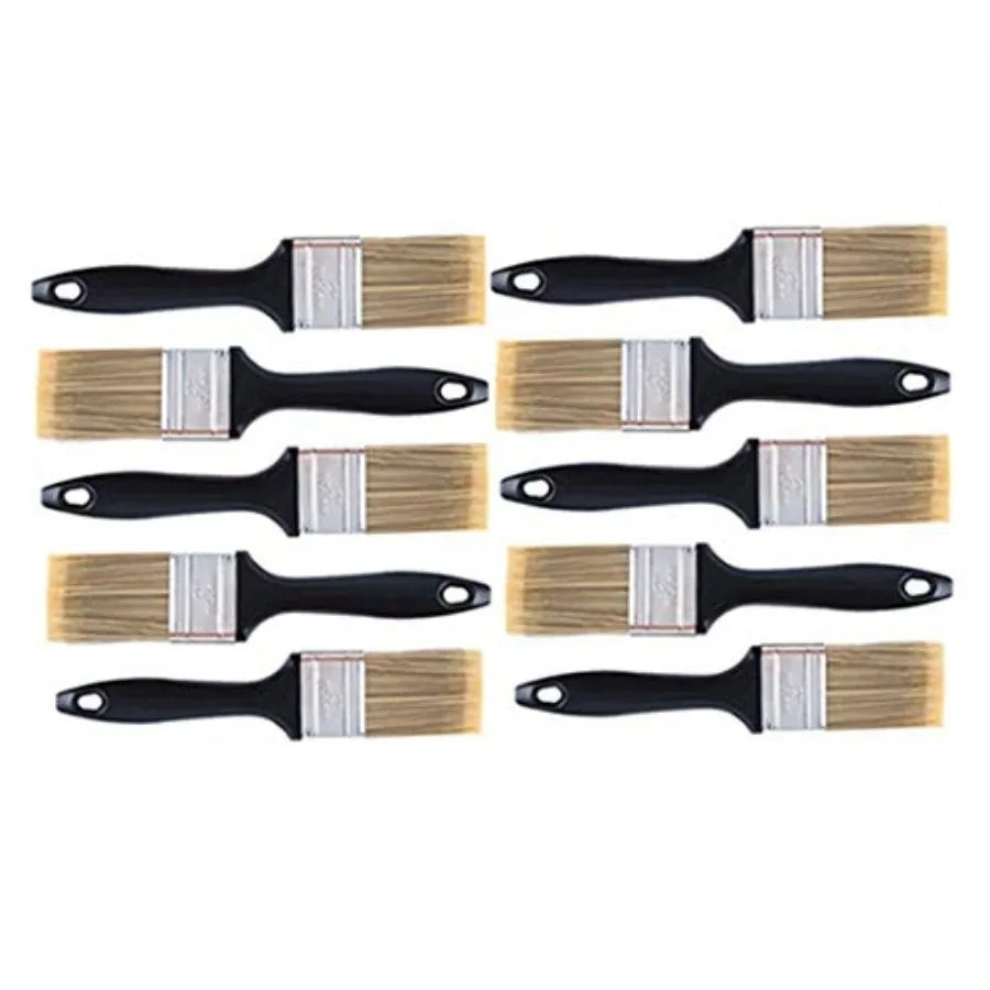 3 inch Flat Paint Brushes, Professional Paint Tools with Treated Plastic Handle for DIY Paint, Furniture, Fences, Deck, and Wal