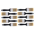 3 inch Flat Paint Brushes, Professional Paint Tools with Treated Plastic Handle for DIY Paint, Furniture, Fences, Deck, and Wal